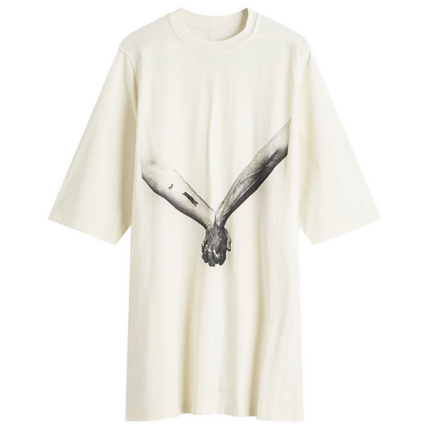 Тениска Rick Owens Rick Owens Jumbo Graphic T-Shirt, Size Large Бяло | RR01E5238-JNCP3-2109, 1