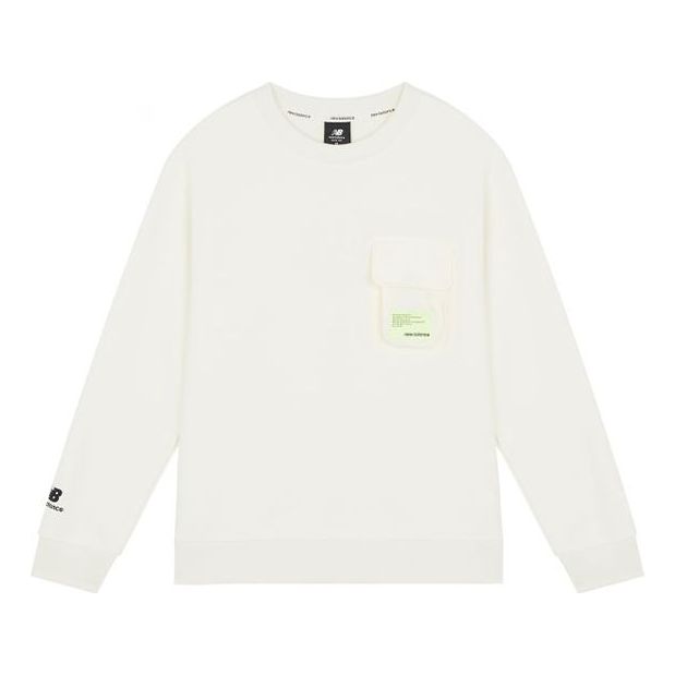 Пуловер New Balance 3D Pocket Round Neck Sports Pullover Hoodie Бяло | AWT21312-IV