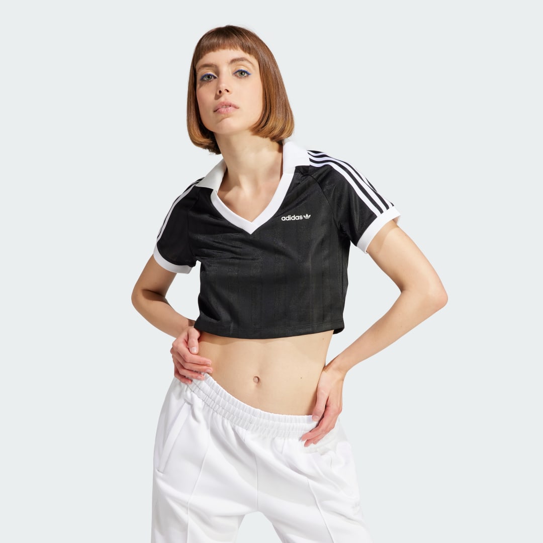 Съкратен топ adidas Originals Football Crop Top Черно | IR9780, 0