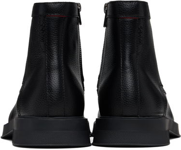 Кецове и обувки BOSS Hugo Grained Leather Boots Черно | 50552559, 1
