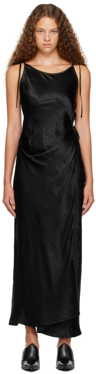 Pокля Acne Studios Wrap Maxi Dress Черно | A20586-, 0