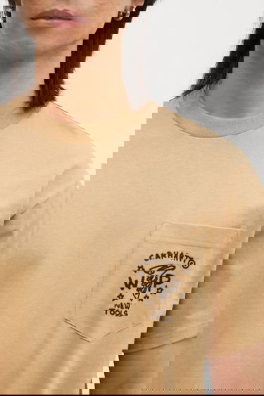 Тениска Carhartt WIP Short-Sleeve Fragments Pocket T-Shirt Бежово | I034407_0IA_XX, 2
