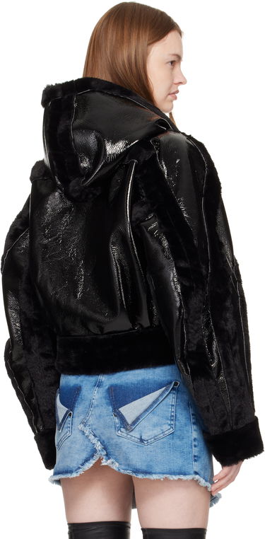 Яке Ottolinger Ottolinger Fitted Faux-Fur Hooded Jacket Черно | 109-702409-01, 2
