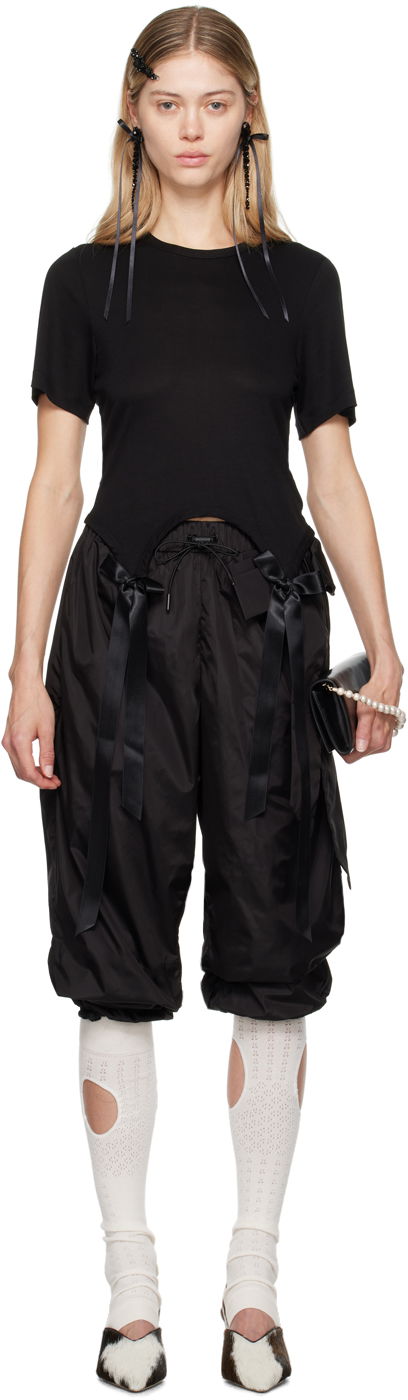 Карго панталони Simone Rocha Simone Rocha Bow Tail T-Shirt Черно | 5223 0571, 0