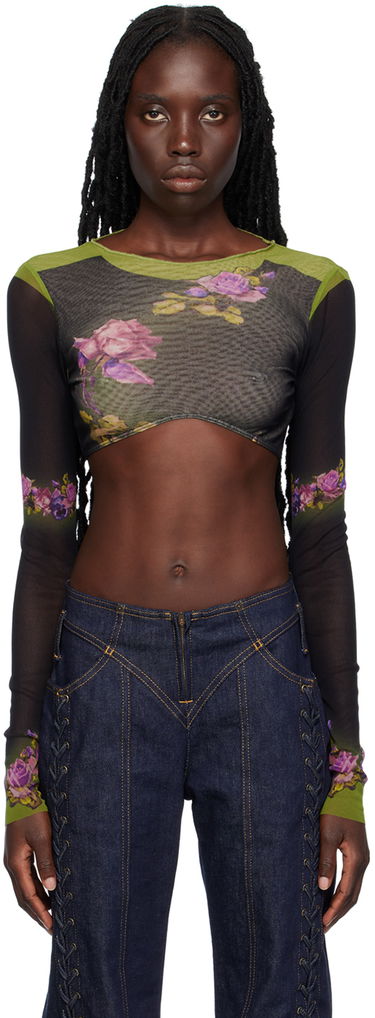 Съкратен топ Jean Paul Gaultier Gaultier 'The Fleurs Petit Grand' Crop Top Многоцветен | 23/12-F-TO080-T525-4000, 0