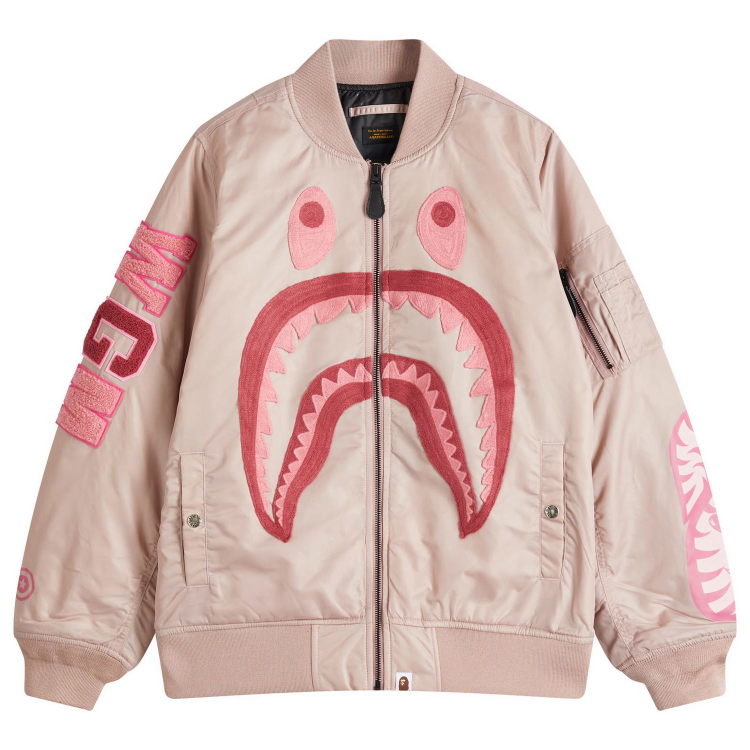 Яке бомбър BAPE Shark Nylon Bomber Jacket Розово | 001HJK802005L-PNK, 1