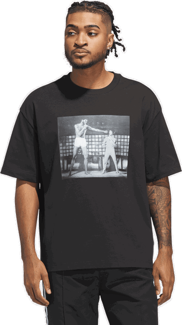 Тениска adidas Performance Kareem Scoring Champ Graphic Tee Черно | JZ7911, 2