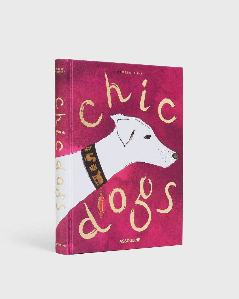 Книга и списание ASSOULINE Chic Dogs Book by Robert Williams Розово | 9781649804419