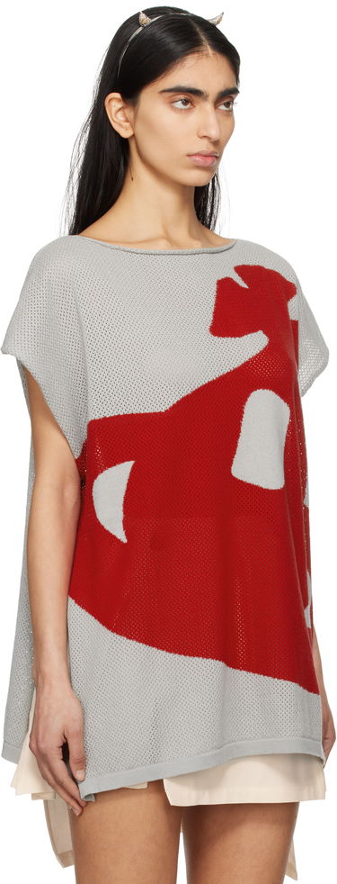 Пуловер Vivienne Westwood Vivienne Westwood Intarsia Pixel Orb Tank Top Сиво | 8101000P-K005X-, 4