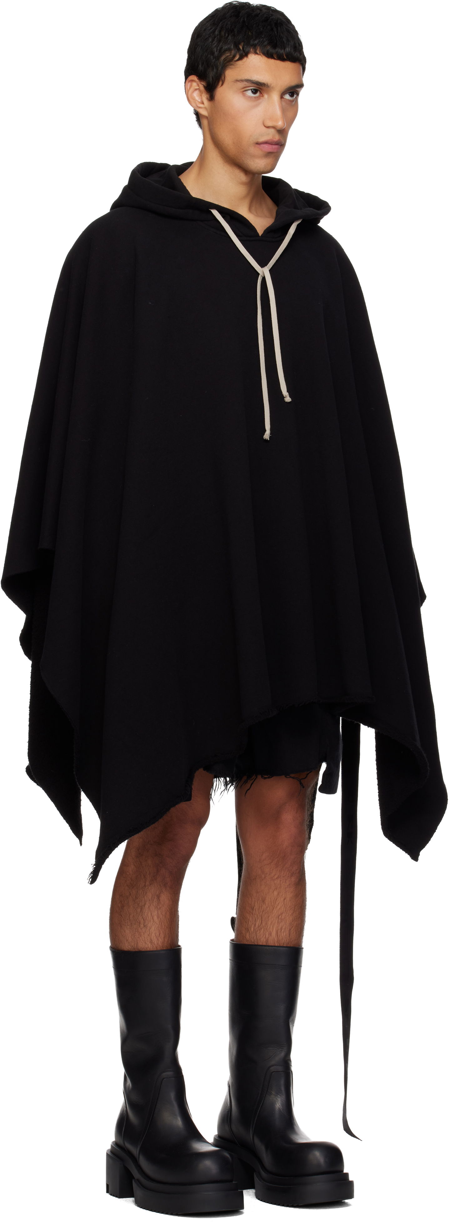 Суитчър Rick Owens DRKSHDW Poncho Hoodie Черно | DU02E7275 FSL, 1