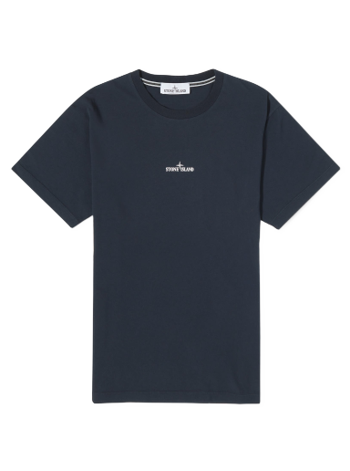 Тениска Stone Island Stamp Centre Logo T-Shirt Тъмно синьо | 79152NS82-V0020