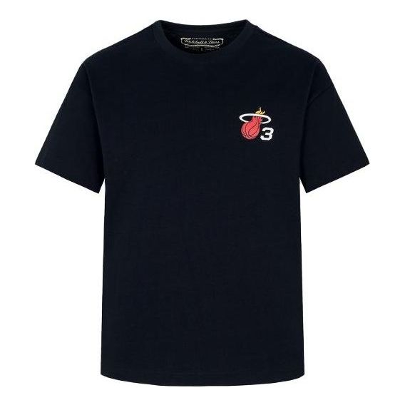 Тениска Mitchell & Ness Mitchell & Ness NBA Miami Heat Dwyane Wade Logo T-Shirt Черно | MNJYSST22019-BLACK, 0