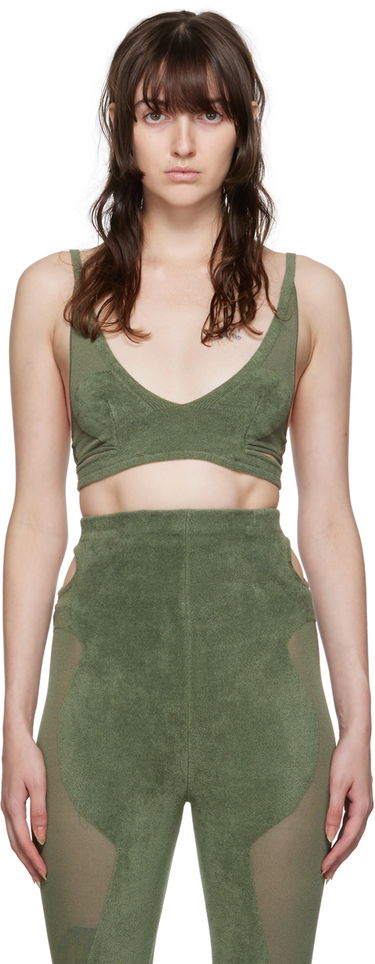 Сутиен Dion Lee Chenille Intarsia Bra Зелено | A7606P22, 0