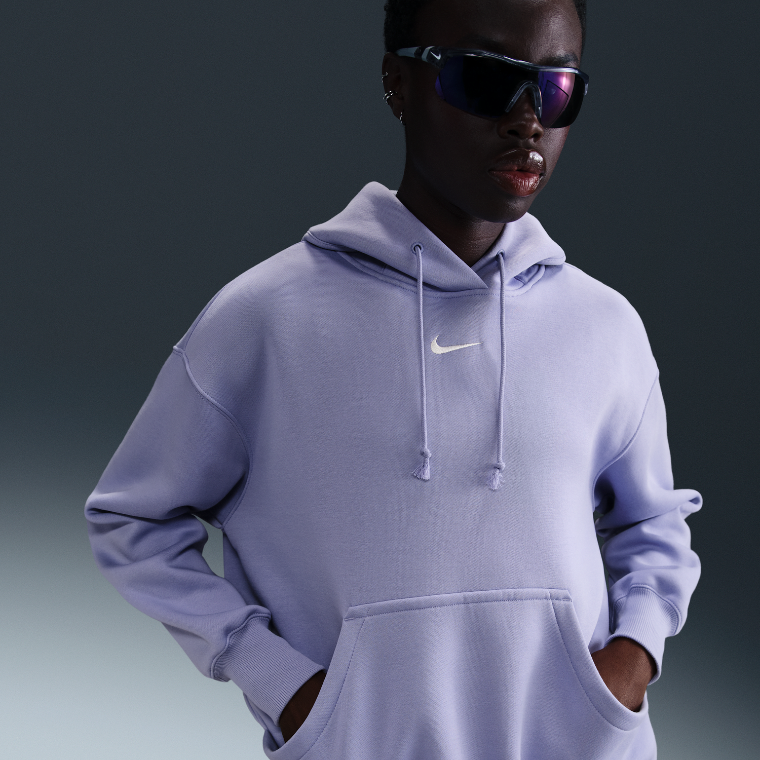 Суитчър Nike Nike Sportswear Phoenix Fleece Hoodie Лилаво | DQ5860-533, 0