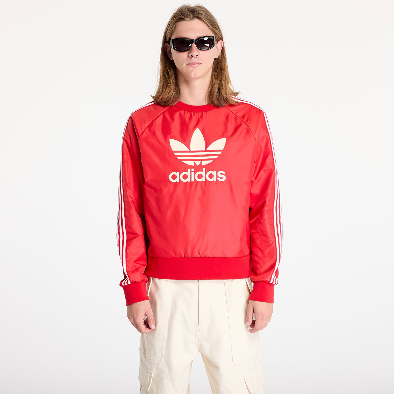 Суитчър adidas Originals Wales Bonner x Nylon Sweatshirt Better Scarlet Червено | JE5994, 0