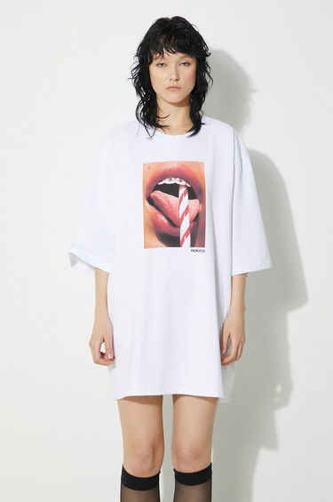 Тениска Fiorucci Fiorucci Mouth Print Boxy T-Shirt Бяло | W01FPTSH102CJ01WH04, 0