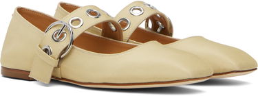 Грижа за обувките Aeyde Aeyde Uma Eyelet Mary-Jane Ballerina Flats Бежово | A11-FL-RKLS08FL159-SS25-957-069, 3