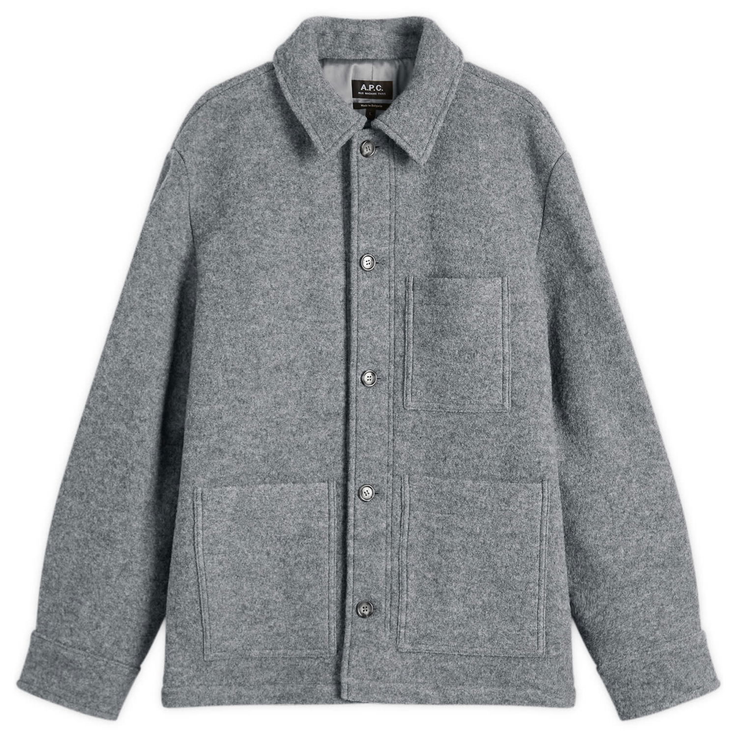 Яке A.P.C. A.P.C. Emile Felted Wool Chore Jacket Сиво | WVBEH-H32029-PLA, 0
