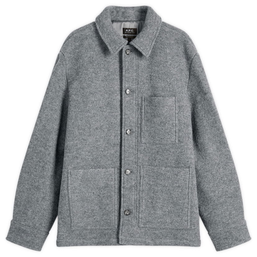 Яке A.P.C. A.P.C. Emile Felted Wool Chore Jacket Сиво | WVBEH-H32029-PLA