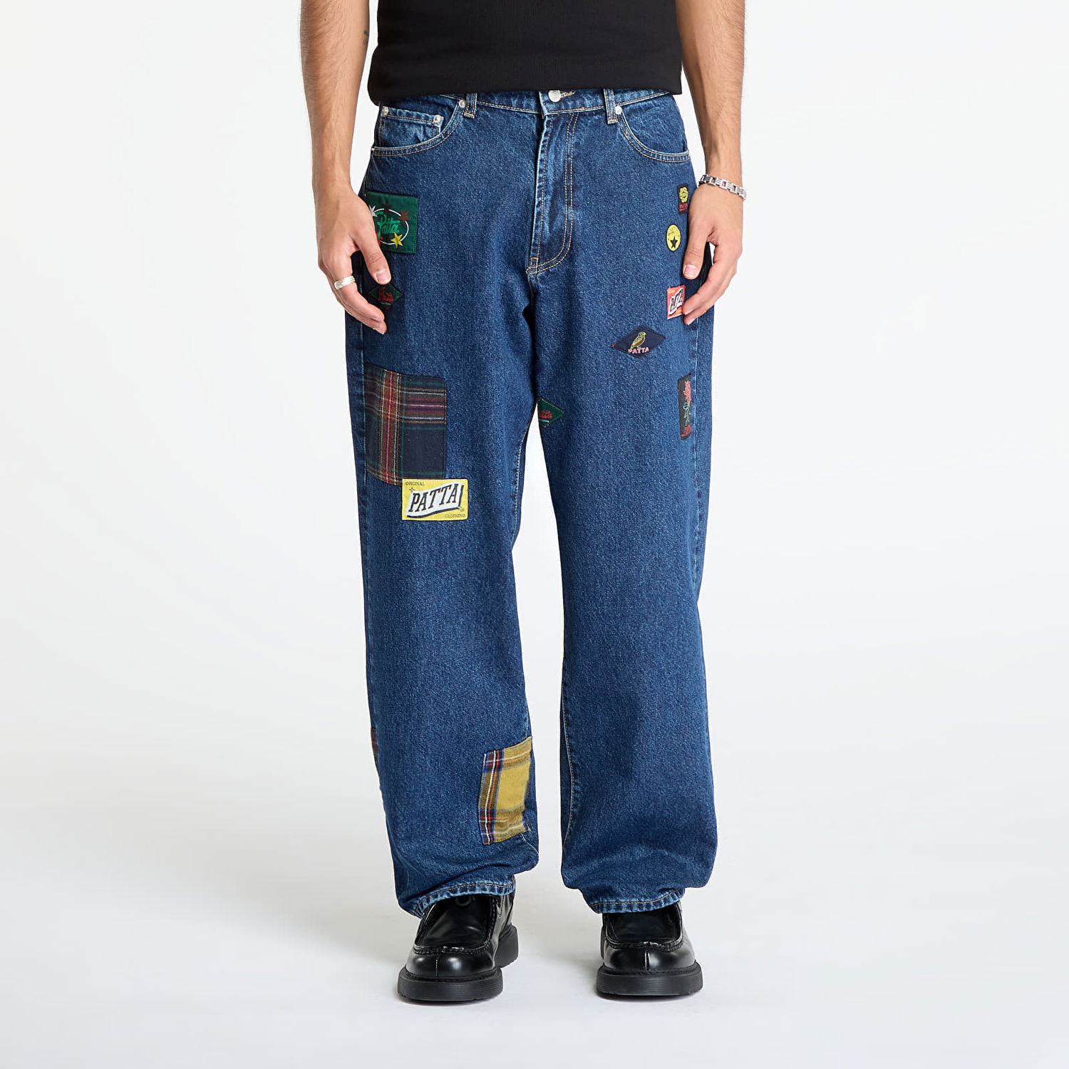 Дънки Patta Whole Lotta Labels Patched Denim Pants Синьо | POC-AW25-4200-386-0006-197, 0