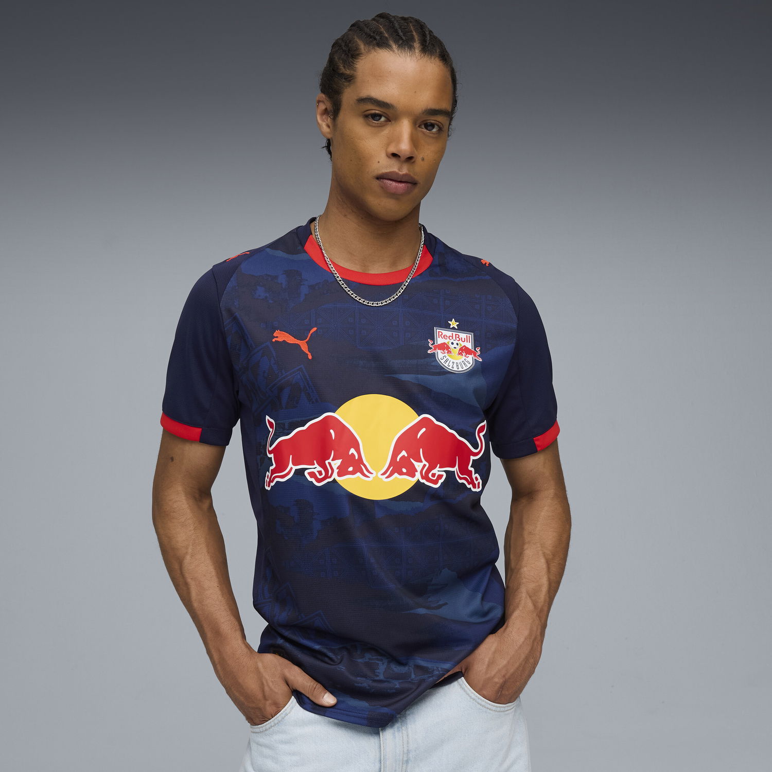Фланелка Puma FC Red Bull Salzburg 25/26 Away Jersey Тъмно синьо | 779934_02, 1