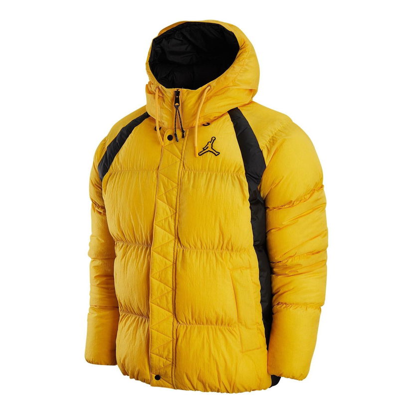 Пухо яке Jordan Jordan Stripe Hooded Winter Jacket Жълто | DX6596-781