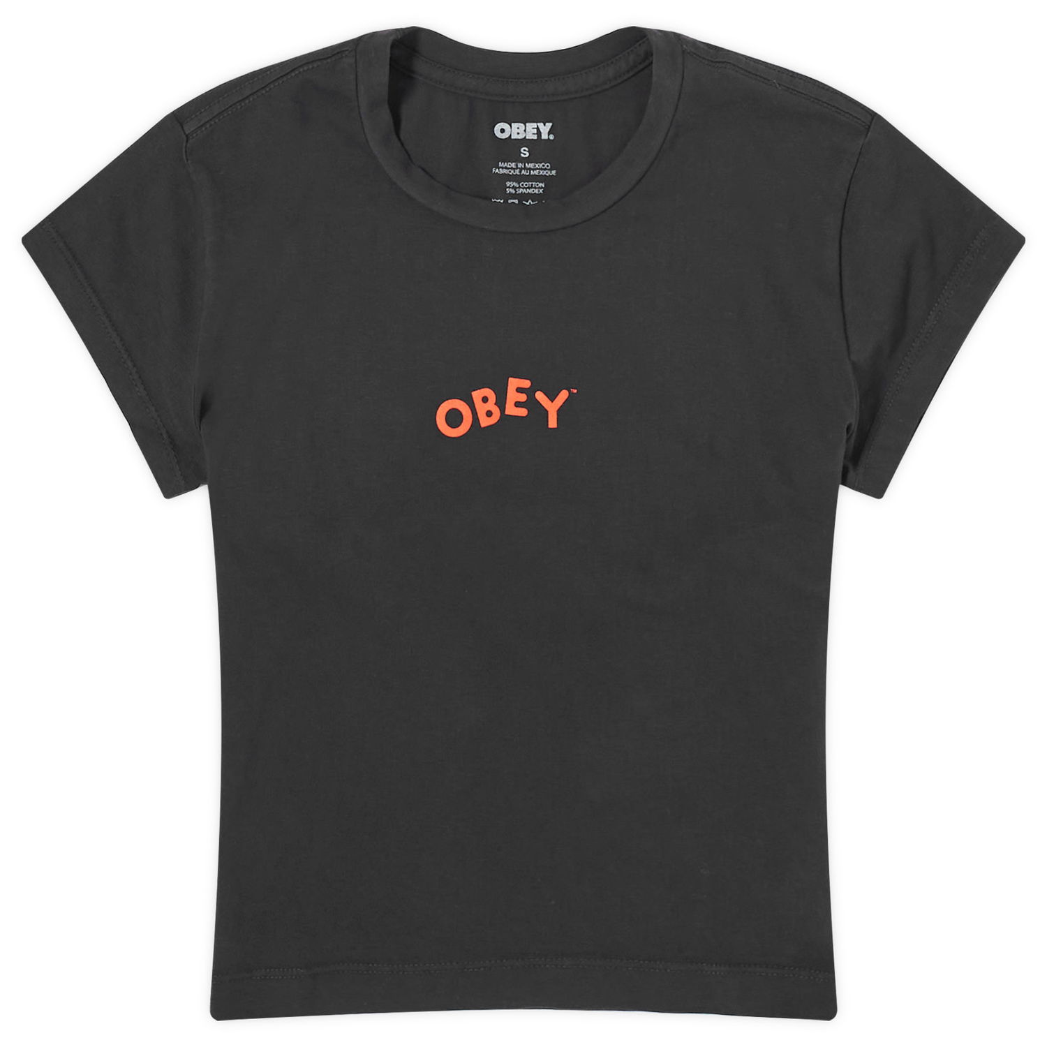 Тениска OBEY Shrunken Черно | 267802472-DGB, 0