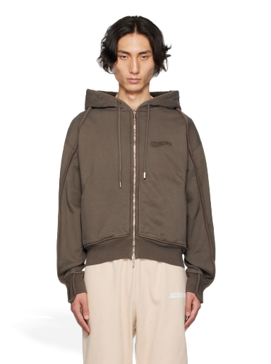 Суитчър Jacquemus Le Chouchou 'Le Sweater Camargue Zippé' Hoodie Кафяво | 23E235JS129-2087