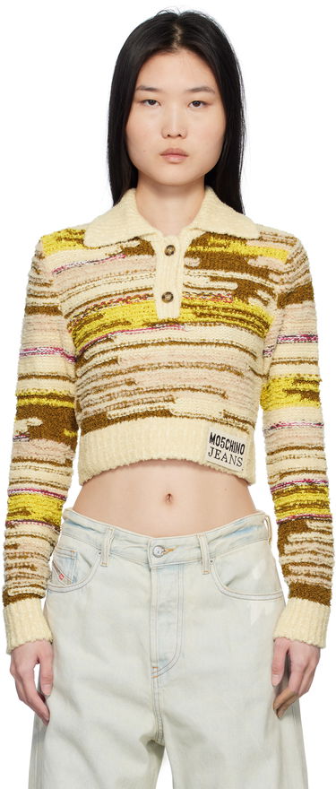 Пуловер Moschino Moschino Jeans Cropped Pullover Polo Многоцветен | 251K10922, 0