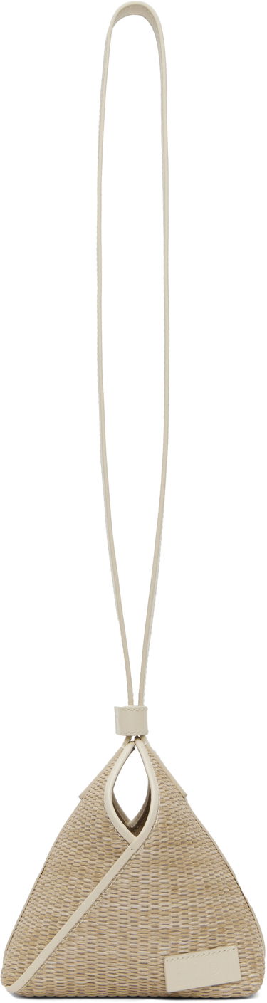 Дамска чанта Maison Margiela MM6 Maison Margiela Small Raffia Triangle Shoulder Bag Бежово | SB5ZI0013 P7256, 0