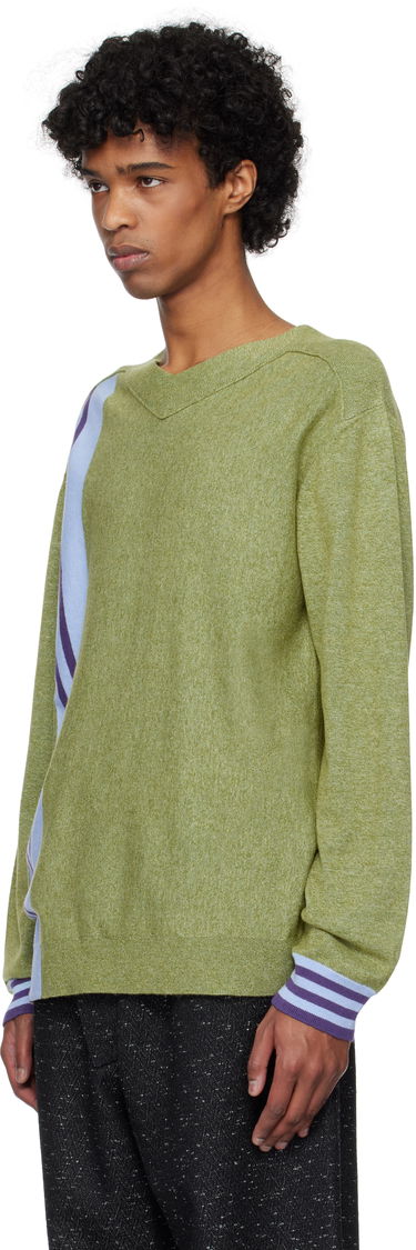 Пуловер KIKO KOSTADINOV Kiko Kostadinov Ostro V-Neck Sweater Зелено | KKSS25KN02-106, 3