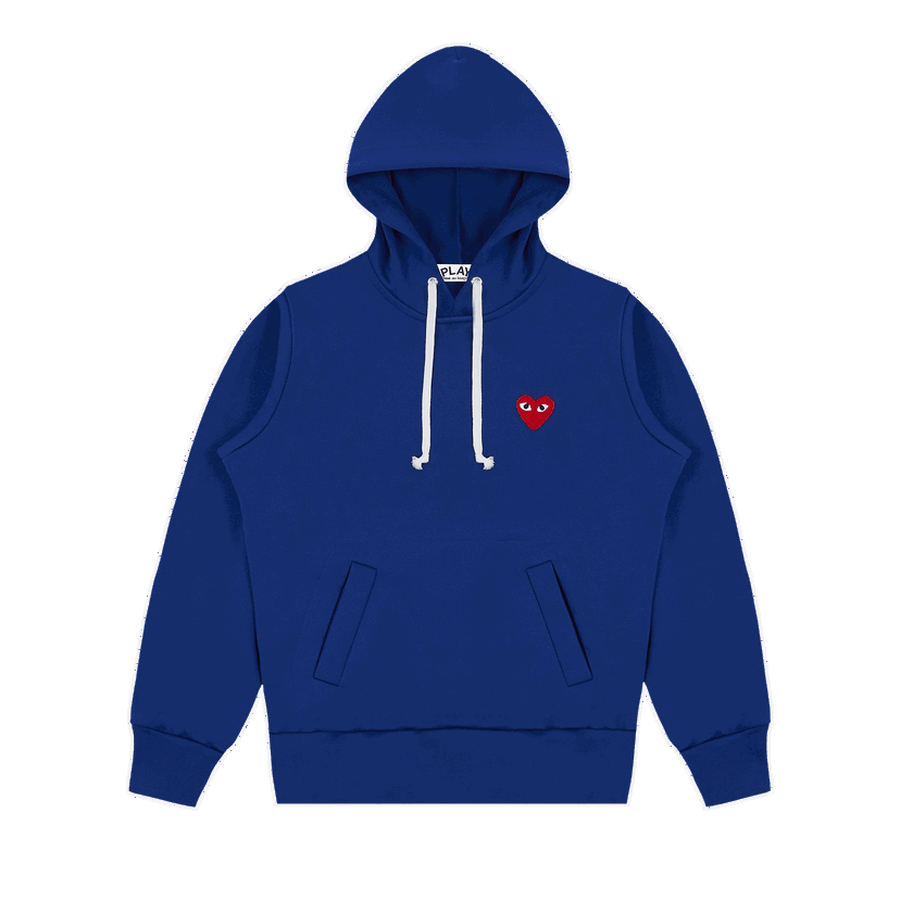 Суитчър Comme des Garçons PLAY Hoodie with Red Heart Синьо | AZ T173 051 2