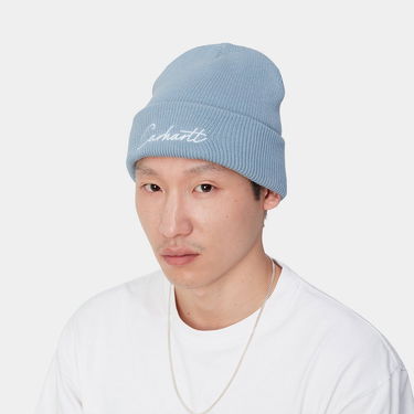 Шапка Carhartt WIP Knit Beanie With Logo Синьо | I033600_3, 0