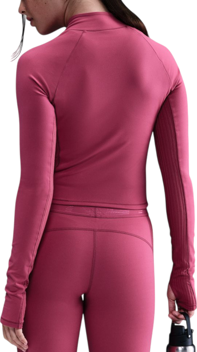 Тениска Nike Pro Long-Sleeve Mock Neck Performance Top Бургунди | hv3736-634, 1