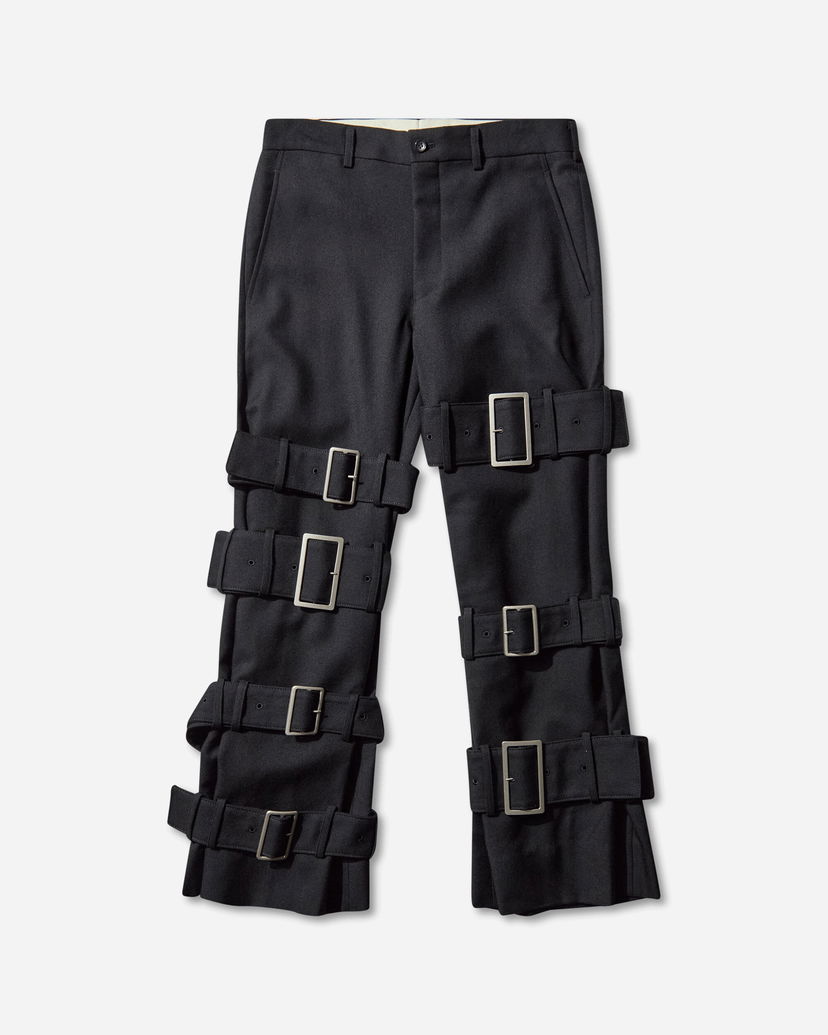 Панталони Comme des Garçons Multi-Buckle Trousers Черно | PP-P009-W25 1