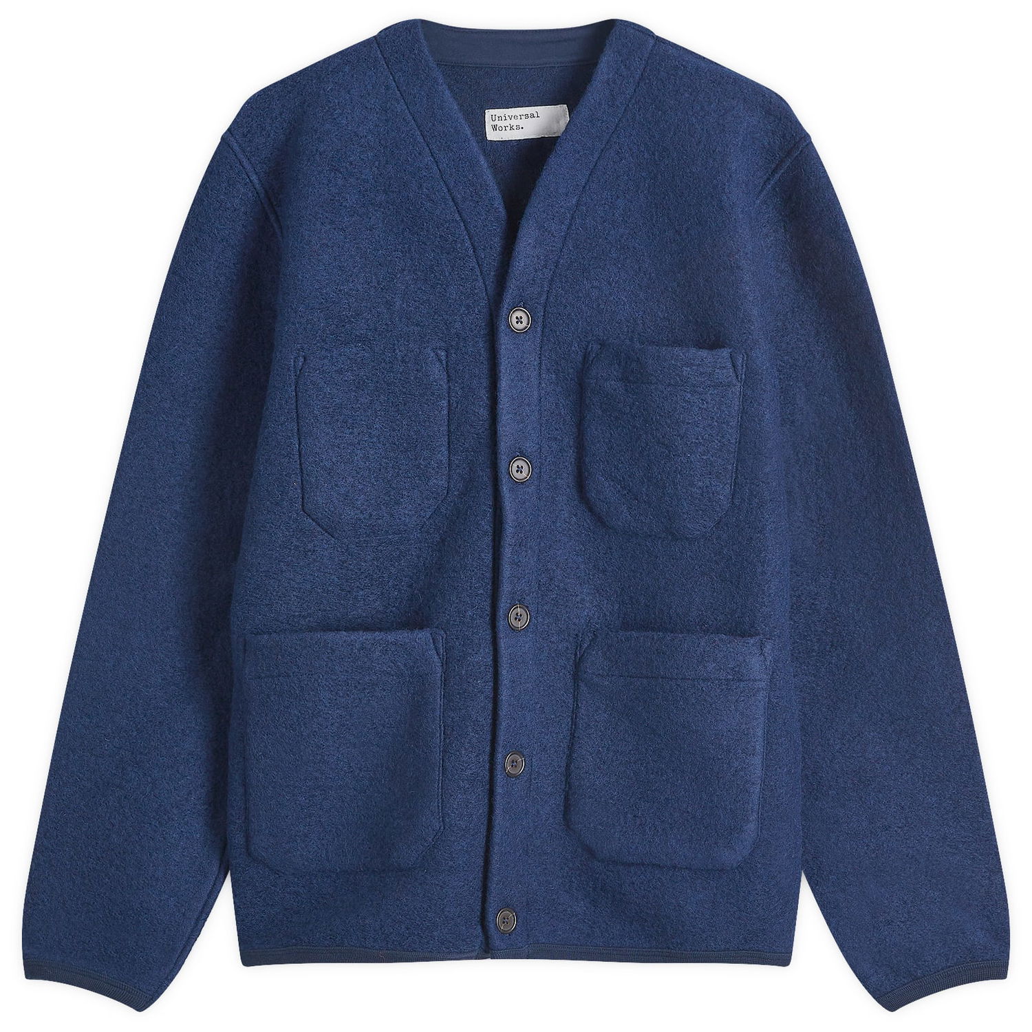 Пуловер Universal Works Wool Fleece Cardigan, Size Large Синьо | 29710-IND, 0
