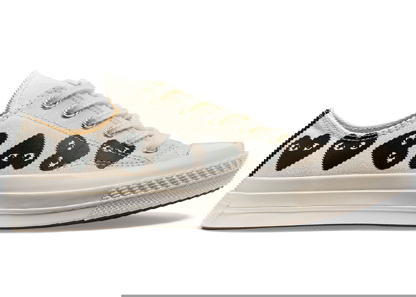 Кецове и обувки Converse Comme des Garcons x Chuck Taylor All Star 70 Ox PLAY "Multi-Heart Milk" Бежово | A08150C/AZ-K126-001-2, 0
