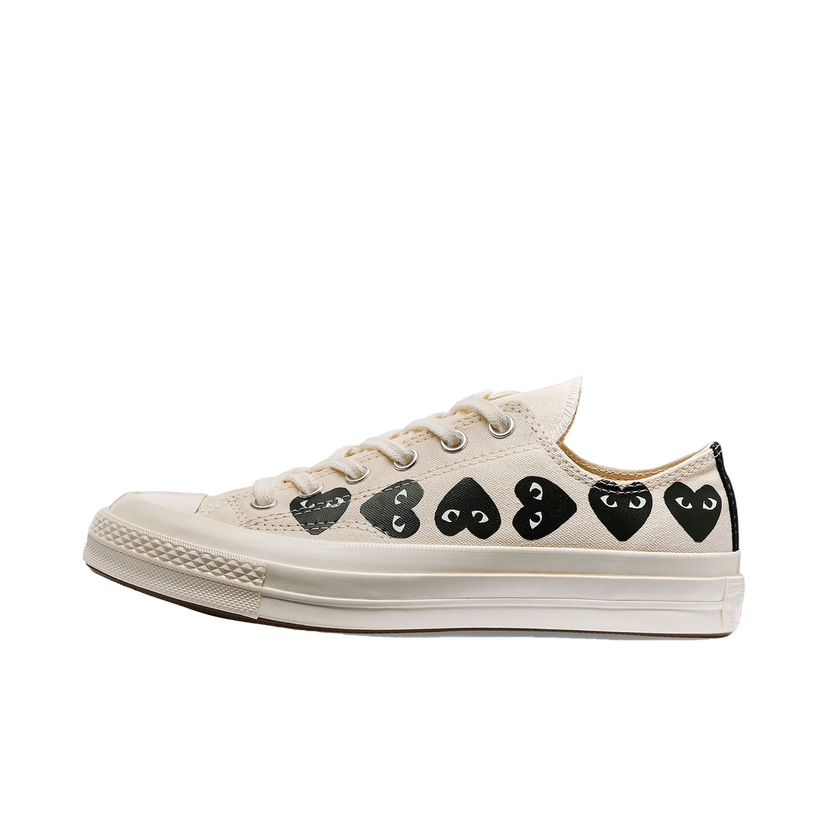Кецове и обувки Converse Comme des Garcons x Chuck Taylor All Star 70 Ox PLAY "Multi-Heart Milk" Бежово | A08150C/AZ-K126-001-2