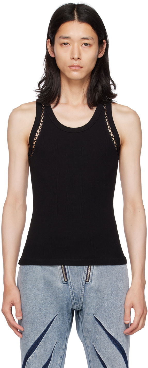 Потник Dion Lee Picot Lace Tank Top Черно | C3148P23, 0