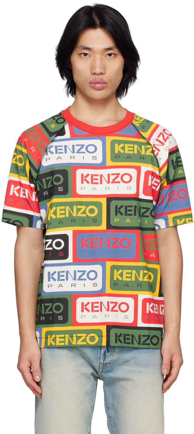 Тениска KENZO Paris Labels T-Shirt Червено | FD55TS4604SN, 0