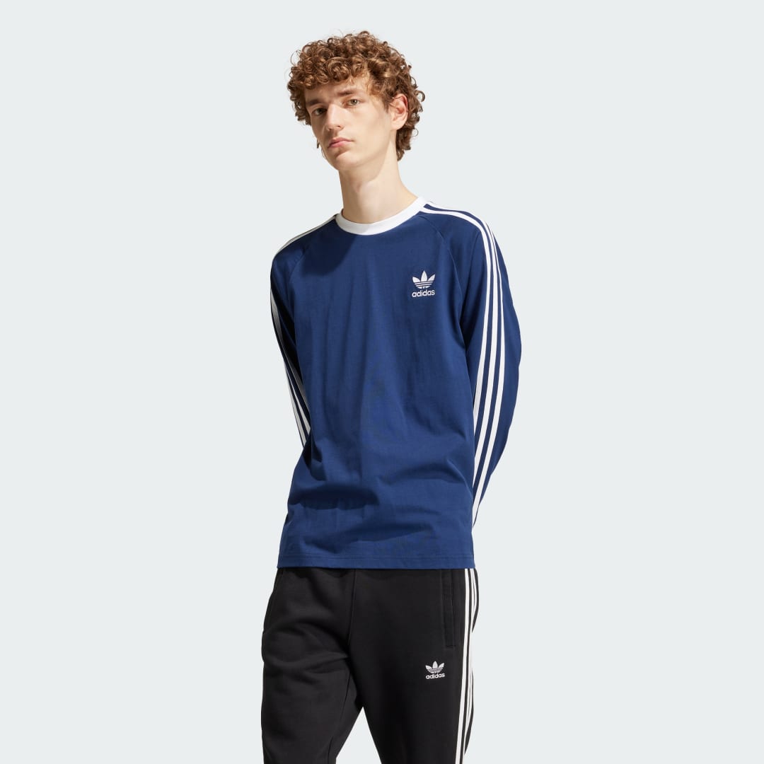 Тениска adidas Performance Adicolor Classics 3-Stripes Long Sleeve T-Shirt Синьо | IM9428, 0