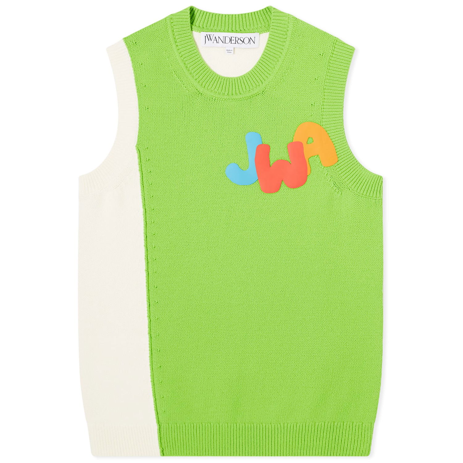 Пуловер JW Anderson JWA Two Tone Vest Зелено | KW1166-YN0348-500, 0