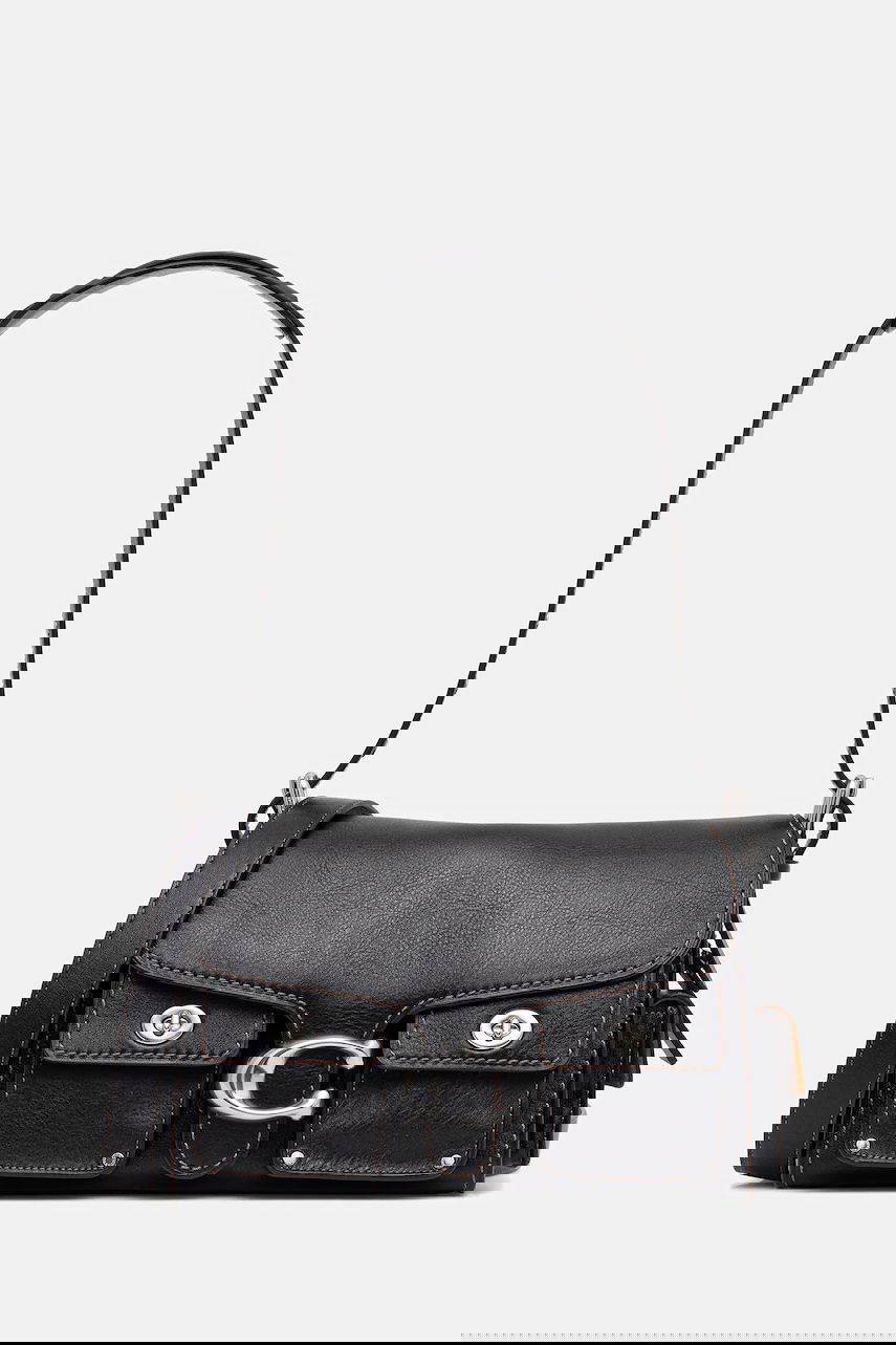 Чанта през рамо Coach Coach Cargo Turnlock Soft Tabby Shoulder Bag Черно | CU124, 0