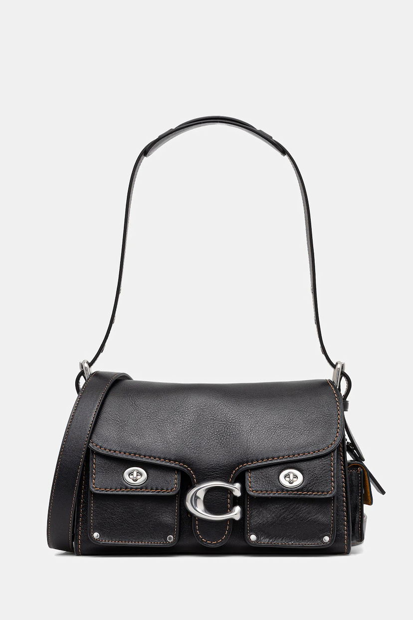 Чанта през рамо Coach Coach Cargo Turnlock Soft Tabby Shoulder Bag Черно | CU124