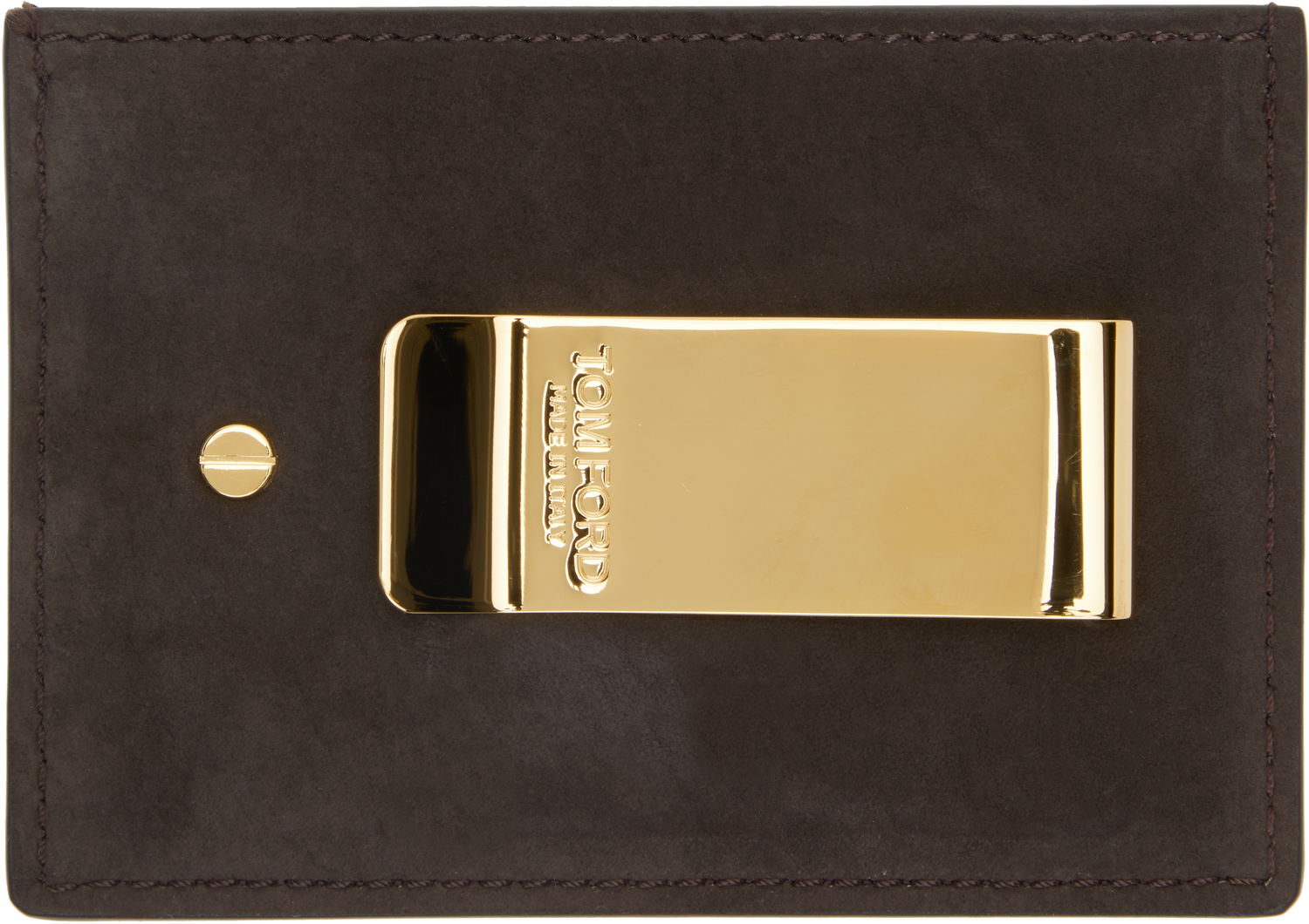 Портфейл Tom Ford TOM FORD Nubuck Money Clip Card Holder Кафяво | Y0341-LCL449G, 1