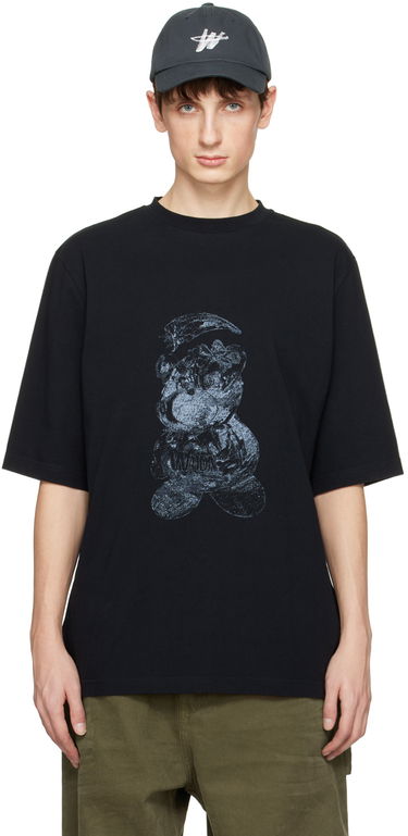 Тениска We11done We11done Overdyed Graphic T-Shirt Черно | WD-TT0-24-725-U-BK, 0