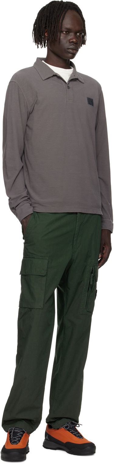 Поло тениска Stone Island Stone Island Long Sleeve Cotton Jersey Polo Сиво | K2S15 2200011 S0F11, 3