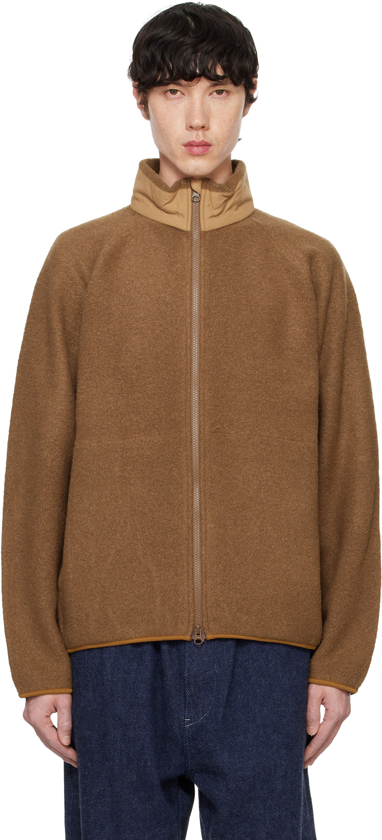 Пуловер NANAMICA Zip Up Sweater Кафяво | S24FJ031U, 0