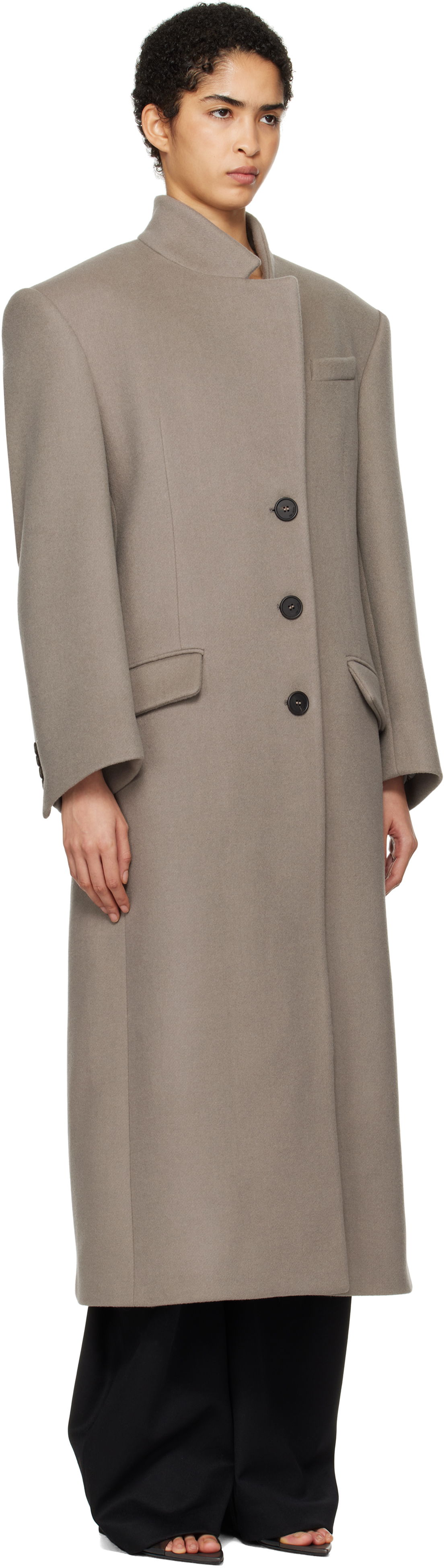 Палта The Attico Attico Long Coat Сиво | 250WCC00081 WWV058AA, 1