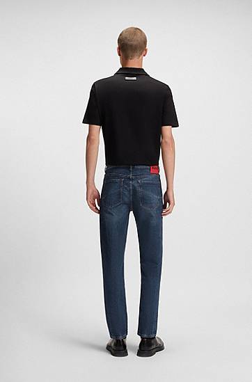 Дънки BOSS Tapered-Fit Stretch Denim Jeans Синьо | 50542679, 1